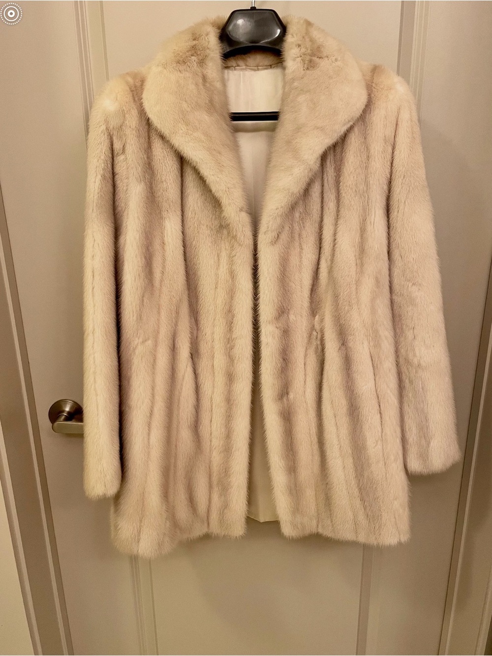 bill blass Light Cream Mink Fur Jacket